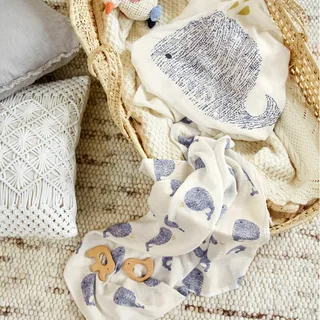 Lässig 3er-Pack Mullwindel Soft Swaddle L 80x80 cm von Lässig in Blau, 800 × 800 × 20 mm – Produktfoto 3 von 3