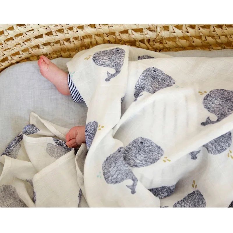 Lässig 3er-Pack Mullwindel Soft Swaddle L 80x80 cm von Lässig in Blau, 800 × 800 × 20 mm – Produktfoto 2 von 3