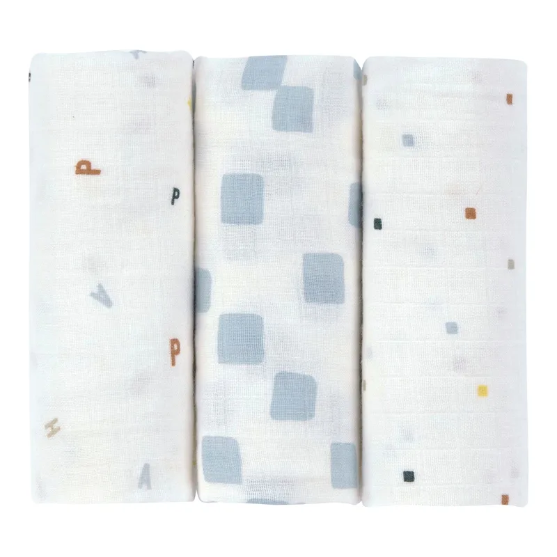 Lässig 3er-Pack Mullwindeln 60x60 cm van Lässig in Meerkleurig, 17 × 17 × 5 mm – productfoto 1 van 3