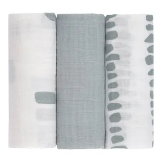 Lässig 3er-Pack Mullwindeln 60x60cm von Lässig in Grau, Weiß, 60 × 0,2 × 60 mm – Produktfoto 1 von 3