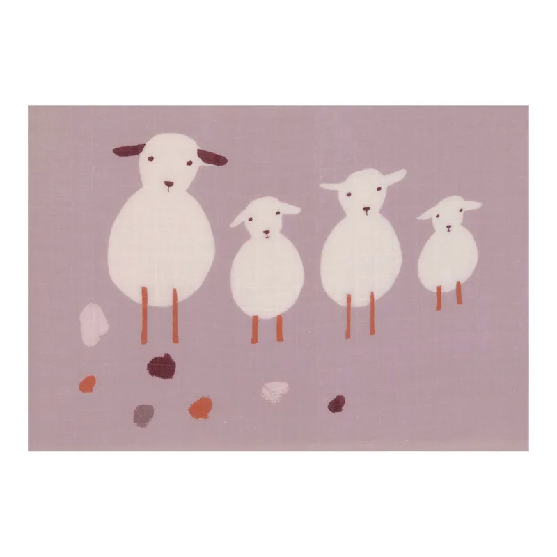 Lässig 3er-Pack Mullwindeln 80x80 cm Heavenly Soft Tiny Farmer von Lässig in Weiß, 800 × 800 mm – Produktfoto 3 von 3