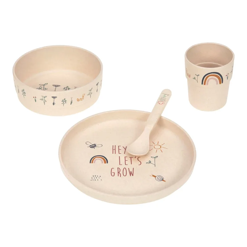 Lässig 4-tlg. Geschirrset mit Zellulose by Lässig in Beige – product photo
