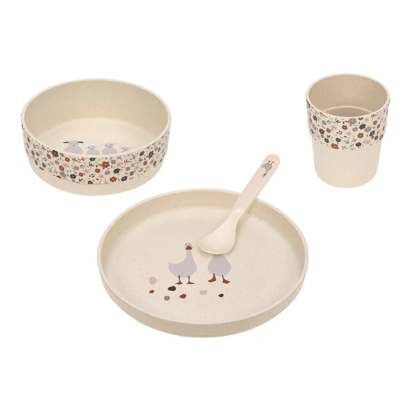 Lässig 4-tlg. Geschirrset mit Zellulose de Lässig en Beige – photo produit