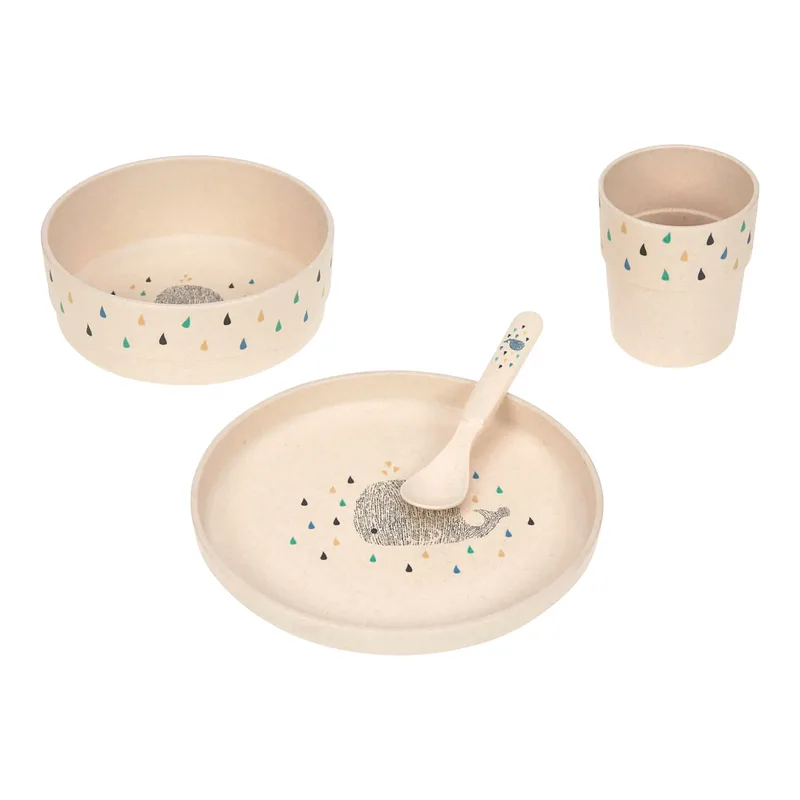 Lässig 4-tlg. Geschirrset mit Zellulose by Lässig in Beige – product photo 1 of 5