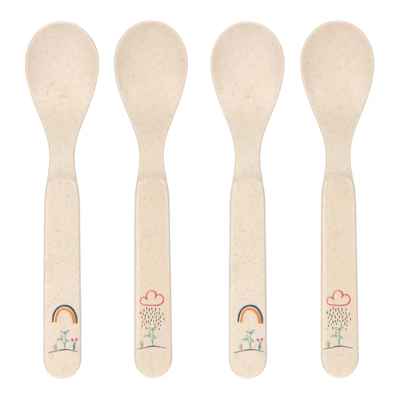 Lässig 4er-Pack Löffel mit Zellulose de Lässig en Beige, 13,5 × 2,8 × 1,4 mm – photo produit