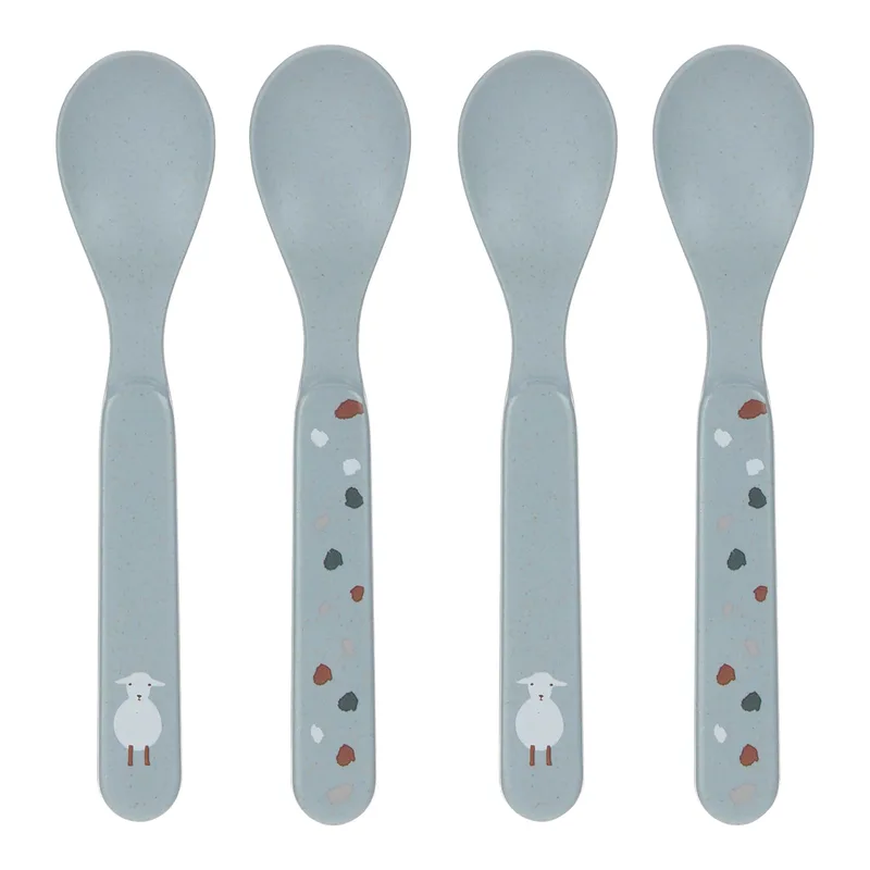 Lässig 4er-Pack Löffel mit Zellulose de Lässig en Bleu, 13,5 × 2,8 × 1,4 mm – photo produit