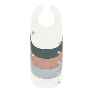 Lässig 5er-Pack Lätzchen Tiny Smile från Lässig i Brun, Vit, Blå, 21,5 × 29,5 × 0,4 mm – produktbild 1 av 3