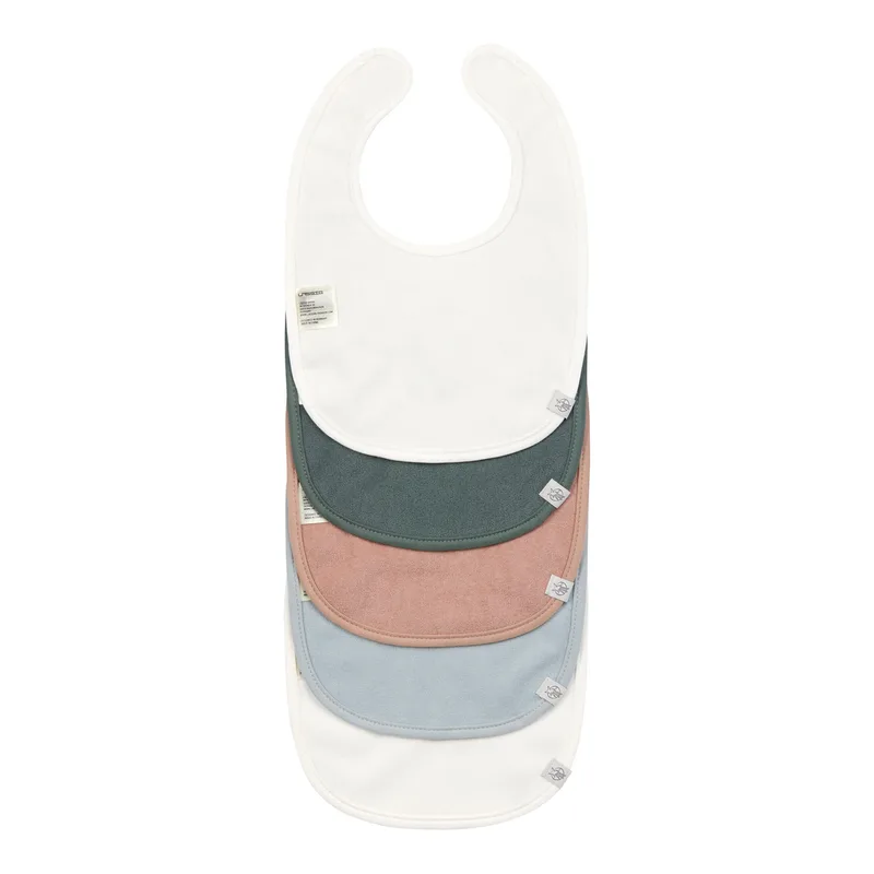 Lässig 5er-Pack Lätzchen Tiny Smile från Lässig i Brun, Vit, Blå, 21,5 × 29,5 × 0,4 mm – produktbild 1 av 3