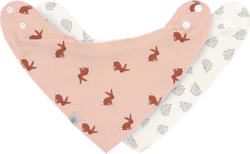 Little Forest Rabbit 2 Stuks Bandana Slab 1311014727 de Lässig en Roze en offwhite – photo produit