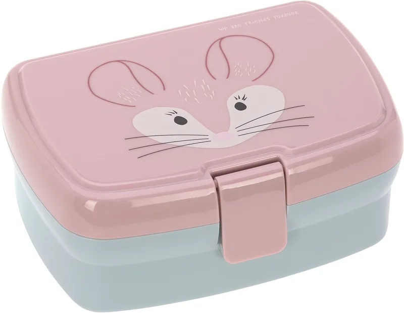 Lunchbox About Friends, Chinchilla, Polyprophylen (PP), Tritan, (Set, 2-tlg), mit Trinkflasche de Lässig en Gris, Rose – photo produit 2 sur 5
