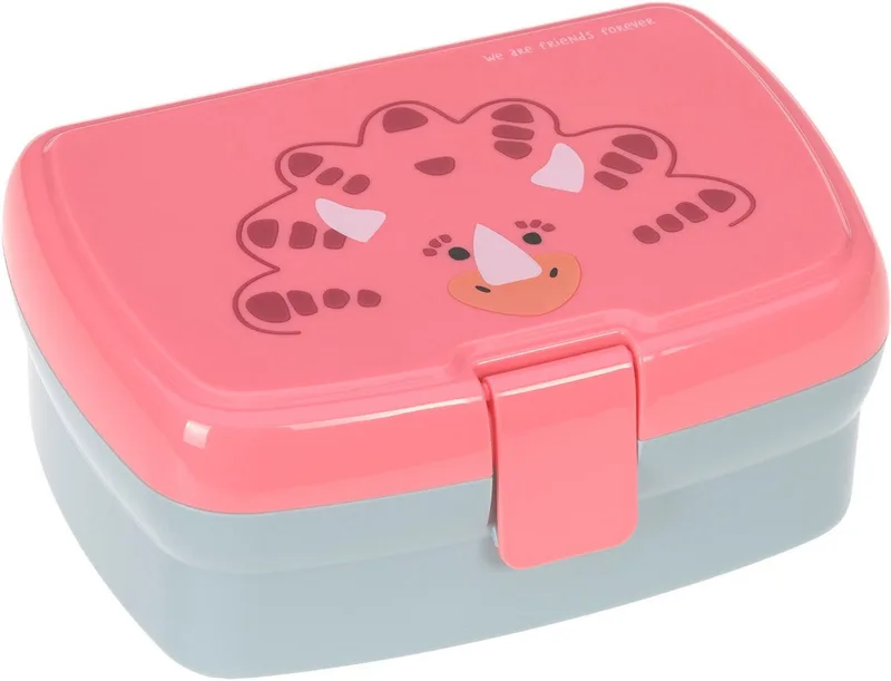 Lunchbox About Friends, Dino rose, Polyprophylen (PP), Tritan, (Set, 2-tlg), mit Trinkflasche by Lässig in Pink – product photo 3 of 5