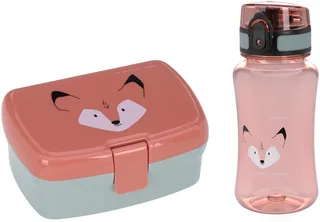 Lunchbox About Friends, Fuchs, Polyprophylen (PP), Tritan, (Set, 2-tlg), mit Trinkflasche by Lässig in Grey, Orange – product photo 1 of 5