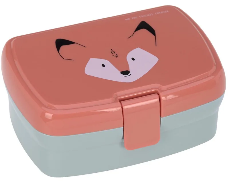 Lunchbox About Friends, Fuchs, Polyprophylen (PP), Tritan, (Set, 2-tlg), mit Trinkflasche by Lässig in Grey, Orange – product photo 2 of 5