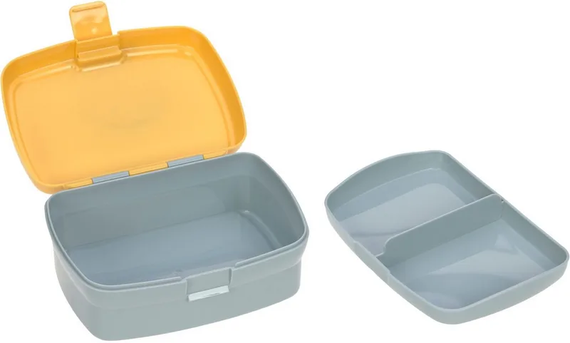 Lunchbox About Friends, Lion, Polyprophylen (PP), Tritan, (Set, 2-tlg), mit Trinkflasche by Lässig in Yellow, Grey – product photo 4 of 5