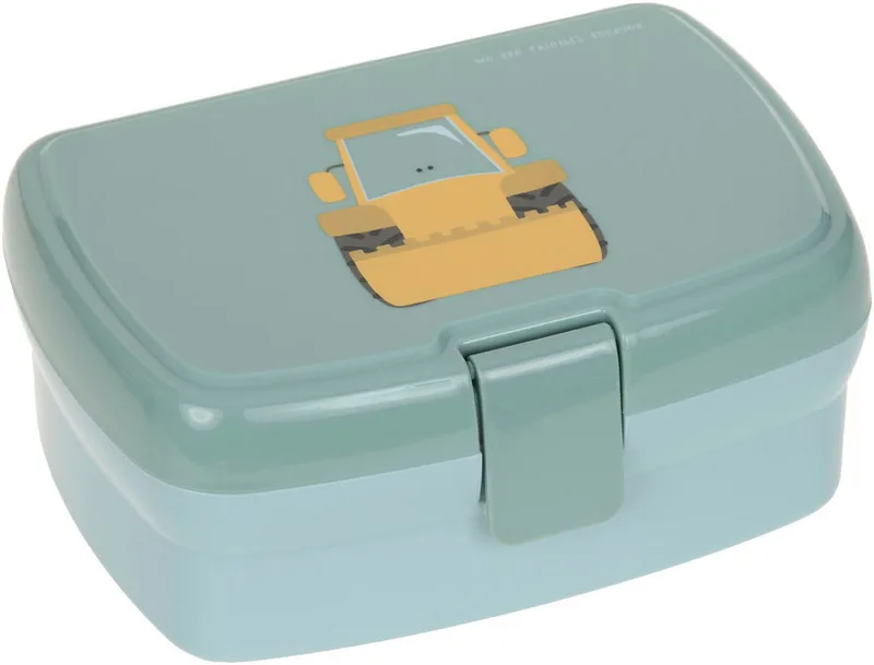 Lunchbox Tiny Drivers, Excavator, Polyprophylen (PP), Tritan, (Set, 2-tlg), mit Trinkflasche de Lässig en Vert – photo produit 3 sur 5