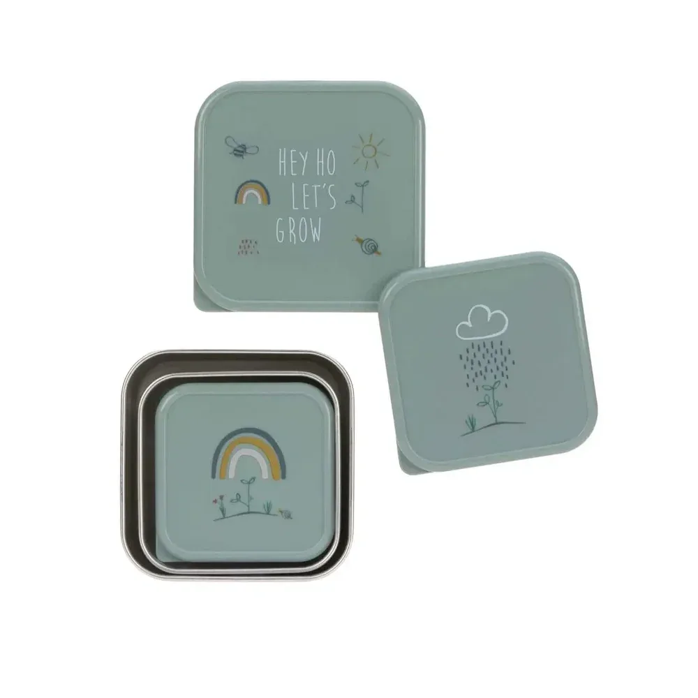Roestvrije Snackbox 3 Delige Set - Garden Explorer van Lässig – productfoto