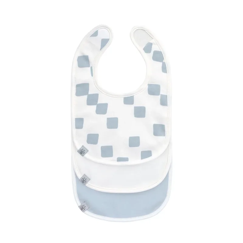 Set Van 3 GOTS Newborn Slabbetjes - Happy Fruits Light Blue by Lässig – product photo