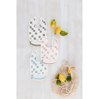 Set van 3 Slabbetjes Newborn - Happy Fruits, light kaki fra Lässig – produktbillede 2 af 2