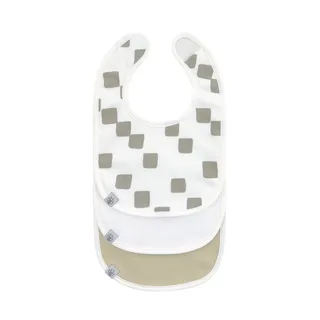 Set van 3 Slabbetjes Newborn - Happy Fruits, light kaki fra Lässig – produktbillede 1 af 2