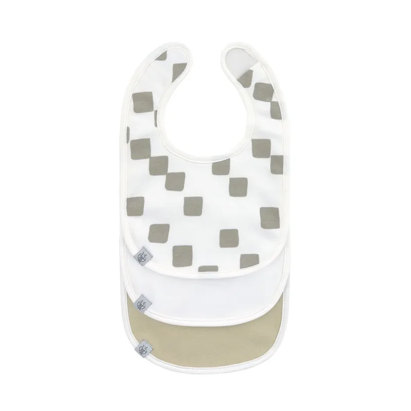 Set van 3 Slabbetjes Newborn - Happy Fruits, light kaki by Lässig – product photo