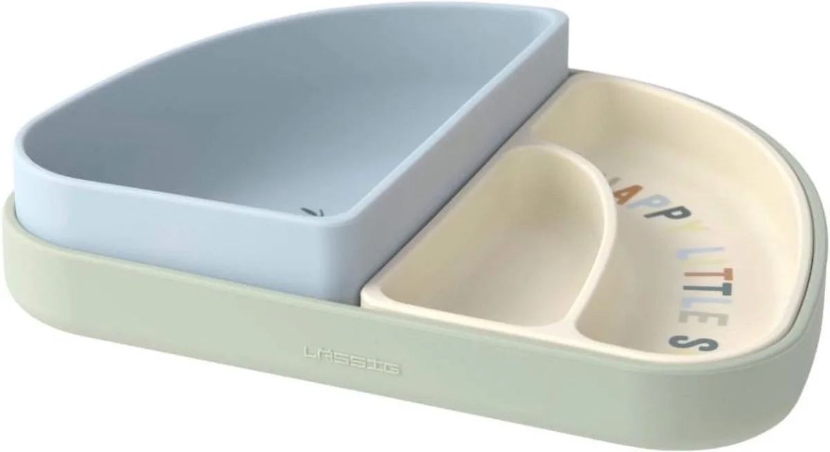 Siliconen Kinderservies - 3-delig - Happy Fruits - Lemon de Lässig en Crème – photo produit