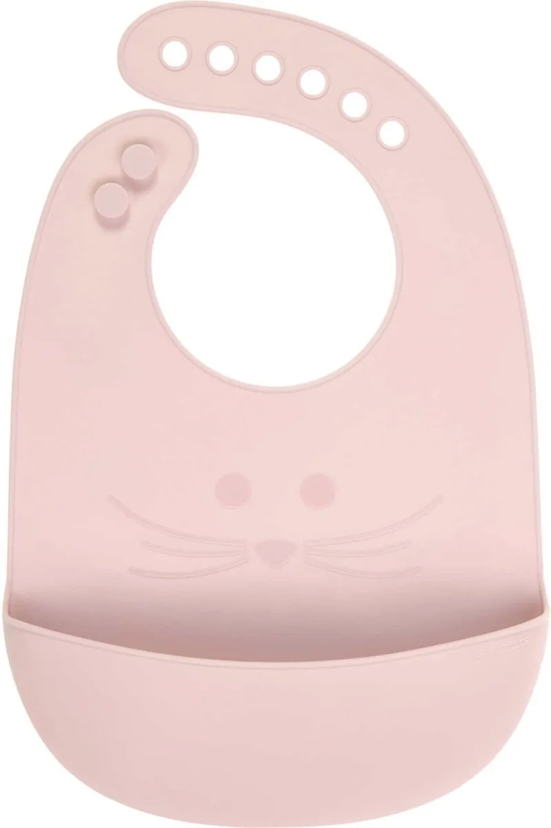 slabbetje Silicone Little Chums Mouse 6 tot 24 maanden fra Lässig i Lyserød – produktbillede