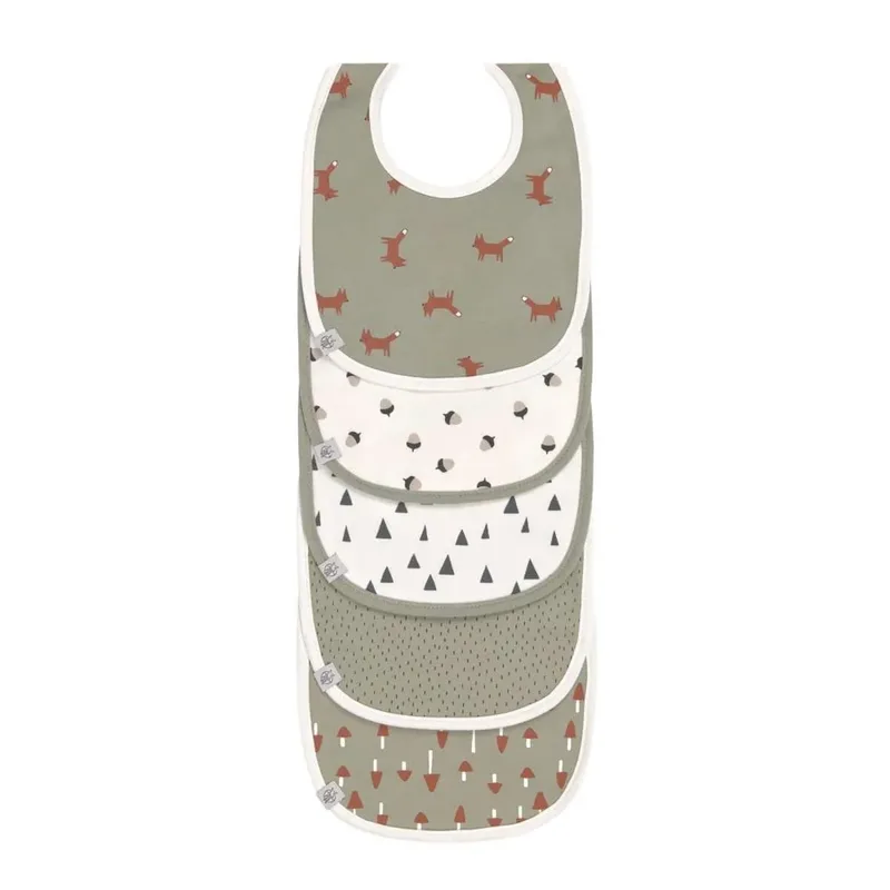Slabbetjes 5 Pack (3-18M) - Little Forest Vos van Lässig – productfoto