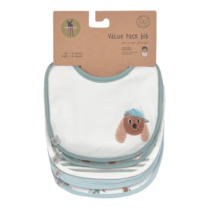 Slabbetjes - Tiny Team Dog - 5 Stuks by Lässig in Blue – product photo 2 of 3