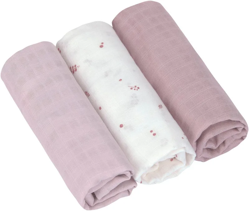 Stoffwindeln Swaddle & Burp Blanket, L, Berries (Set, 3-St) by Lässig in Pink – product photo 2 of 5