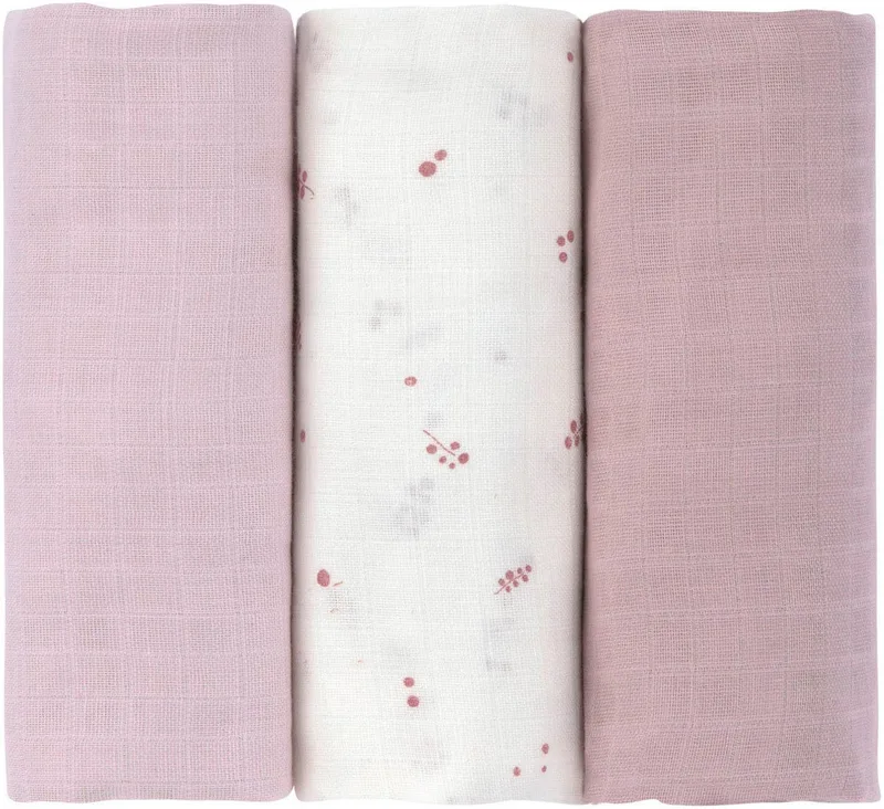 Stoffwindeln Swaddle & Burp Blanket, L, Berries (Set, 3-St) by Lässig in Pink – product photo 1 of 5