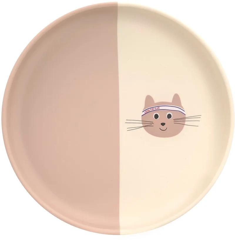 Tiny Team Cat Bord - Siliconen de Lässig en Rose – photo produit
