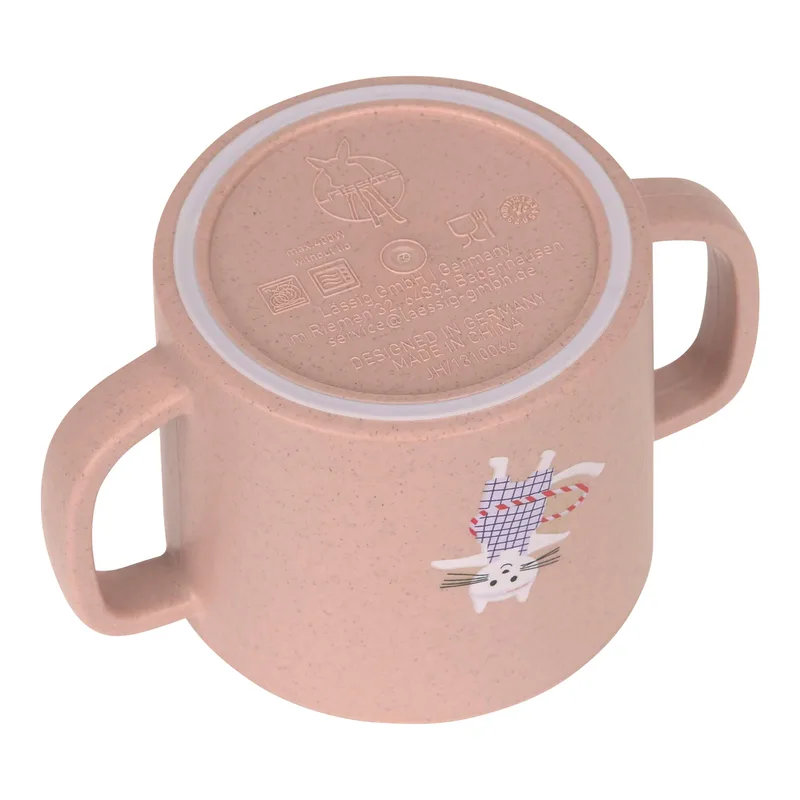 Trinklernbecher mit Henkel mit Zellulose von Lässig in Rosa – Produktfoto 2 von 3