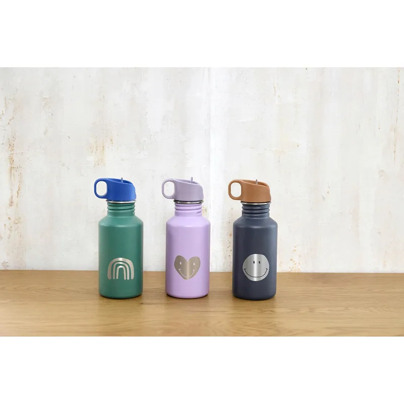 drinkfles voor kinderen RVS Little Gang Heart lilac van Lässig in Paars, 7 × 19 mm – productfoto 3 van 3