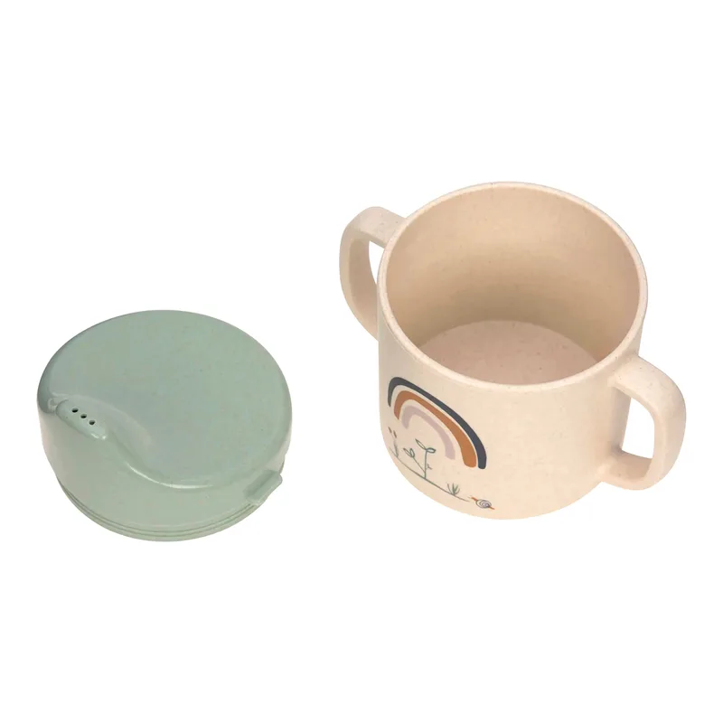 Trinklernbecher mit Henkel mit Zellulose de Lässig en Beige, 11,5 × 7,2 × 9,8 mm – photo produit