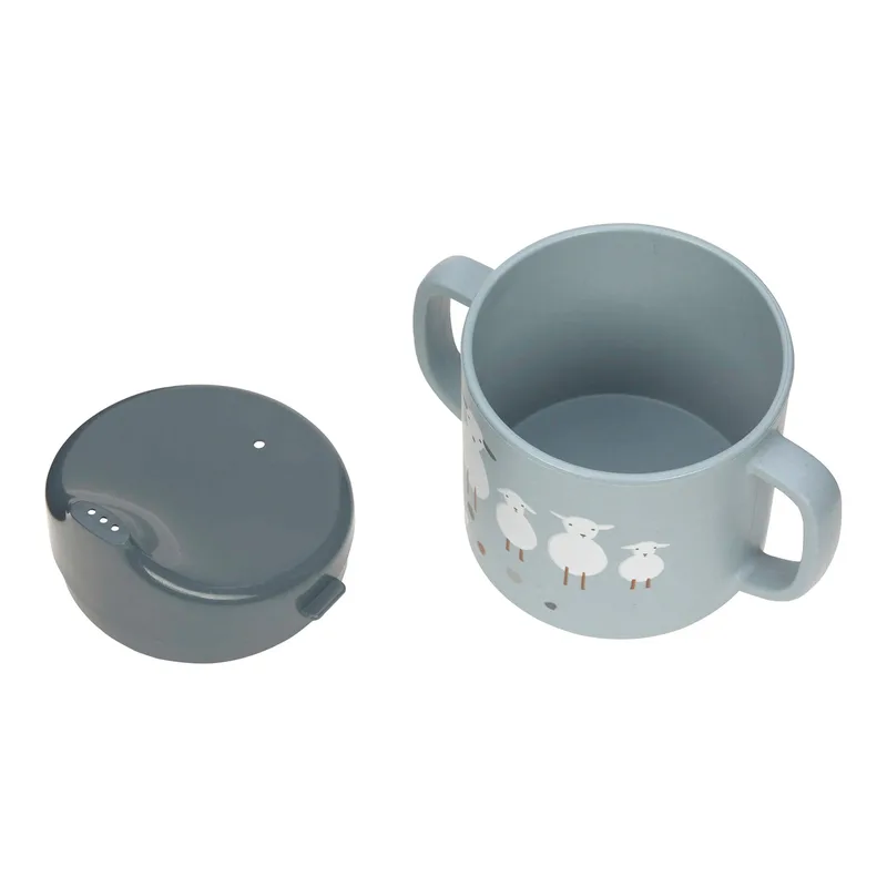 Trinklernbecher mit Henkel mit Zellulose de Lässig en Bleu, 11,5 × 7,2 × 9,8 mm – photo produit