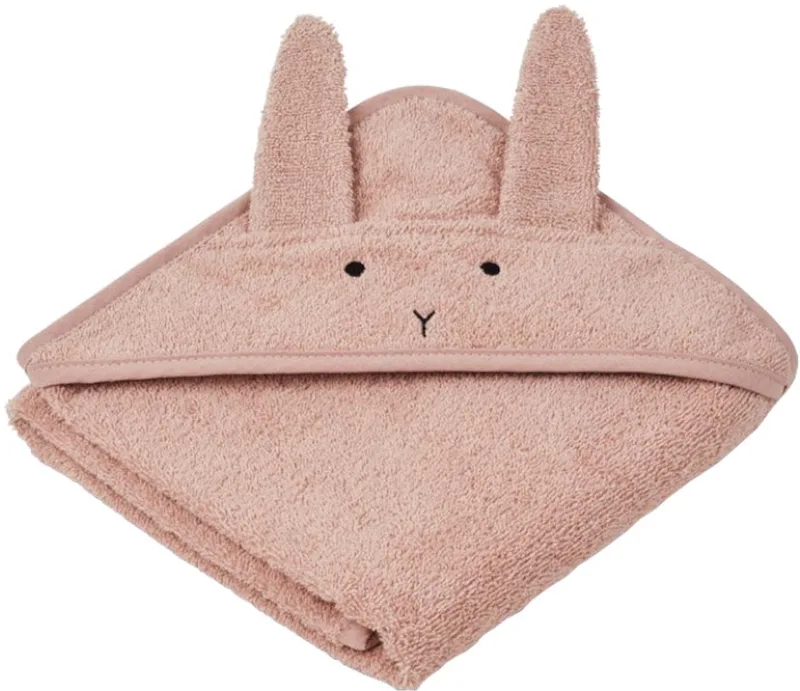 Albert Rabbit Badcape Rose fra Liewood i Lyserød – produktbillede