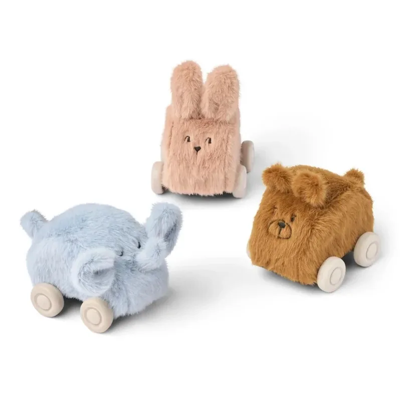 Ansel Pluche Auto's - 3 Pack van Liewood – productfoto