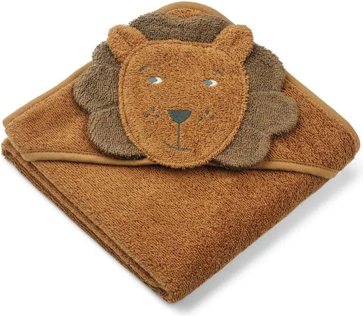 Badcape Albert - Badcapes - LionGolden Caramel Mix van Liewood in Lion – productfoto