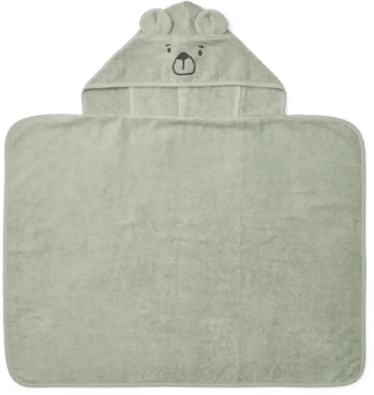 Badcape Vilas Bear Dove Blue van Liewood in Groen – productfoto