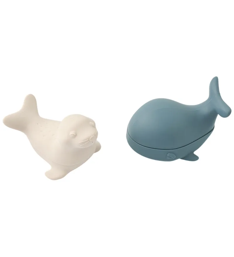 Badspeelgoed - Silicone - Duncan - Whale Blue/Sandy van Liewood – productfoto