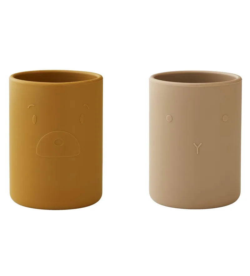 Beker - 2-pack - Ethan - Golden Caramel/Haver Mix by Liewood – product photo
