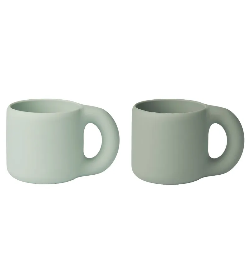 Beker - 2-pack - Silicone - Kylie - Dusty Mint van Liewood – productfoto