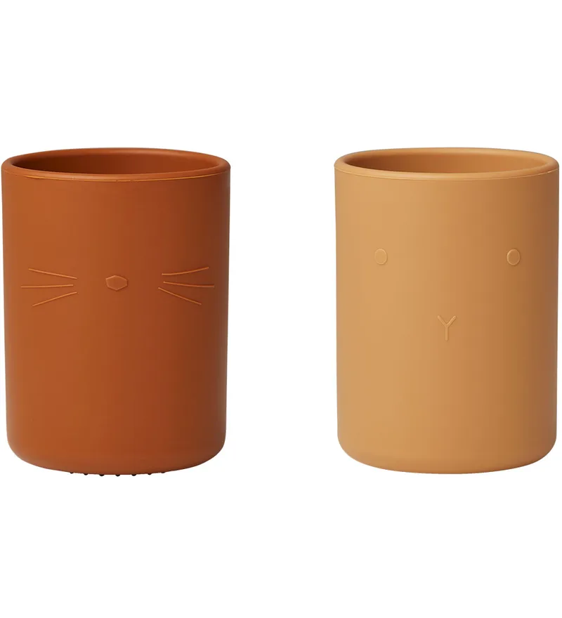 Beker - Silicone - Ethan - 2-pack - Yellow Mix by Liewood – product photo
