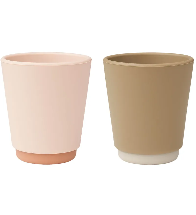 Beker - Silicone - Rachel - 2-pack - Haver/Sandy Mix by Liewood – product photo