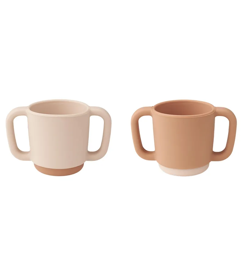 Bekers - 2-pack - Alicia - Silicone - Rose Mix de Liewood – photo produit