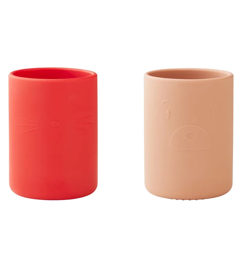 Bekers - 2-pack - Ethan - Apple Rood/Toscane Rose Mix de Liewood – photo produit
