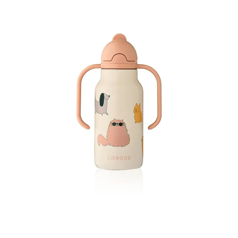 Drinkfles (250ML) - Kimmie - Cats and Dogs / Sandy by Liewood – product photo