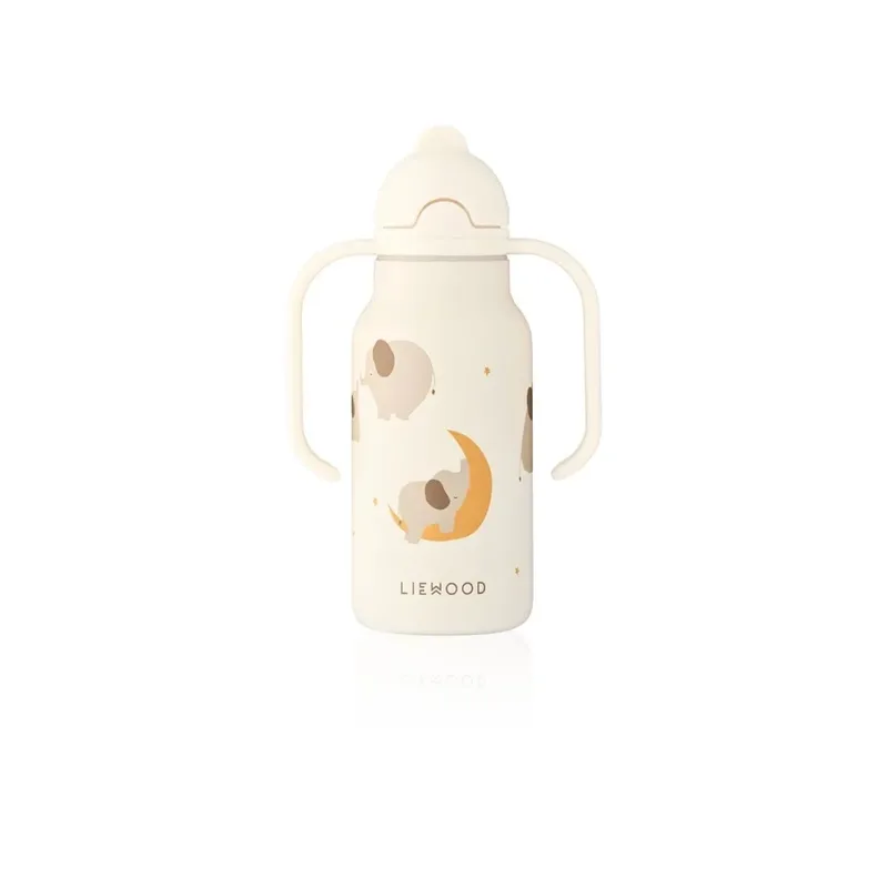 Drinkfles (250ML) - Kimmie - Elephant / Creme de la creme de Liewood – photo produit