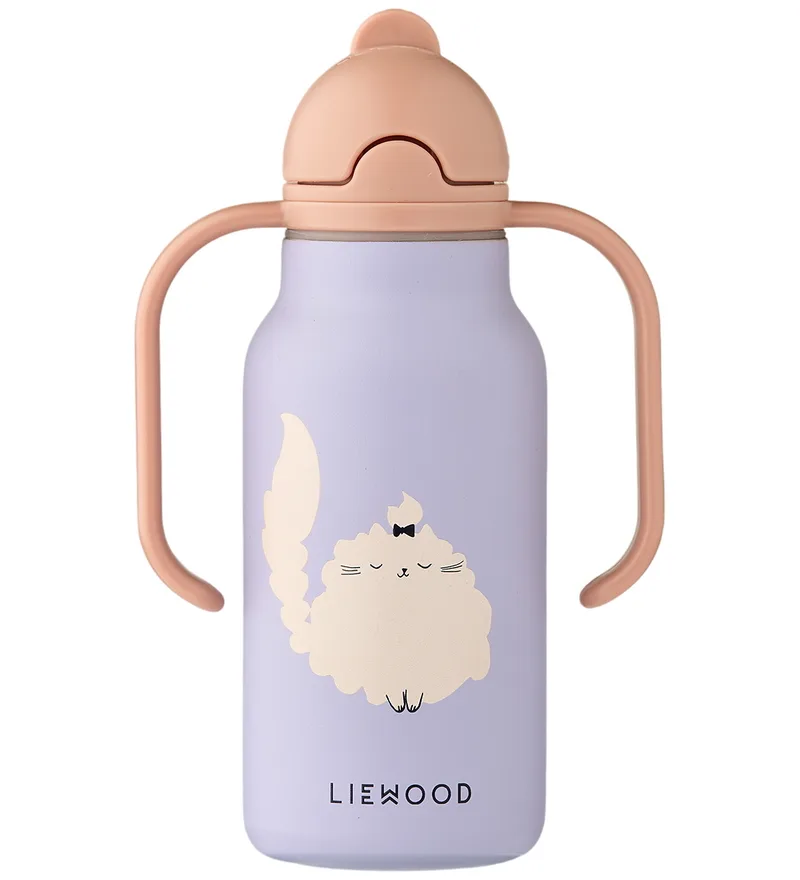 Drinkfles - Staal - Kimmie - 250 ml - CAT/Warm Lilac van Liewood – productfoto
