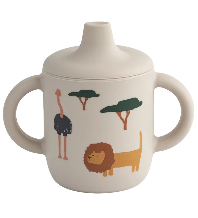 Drinkoefenbeker - Neil - Safari Sandy Mix van Liewood – productfoto